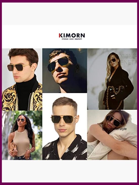 Metal Frame Polarized Sunglasses Retro Oversized Square Vintage Shades main image 5